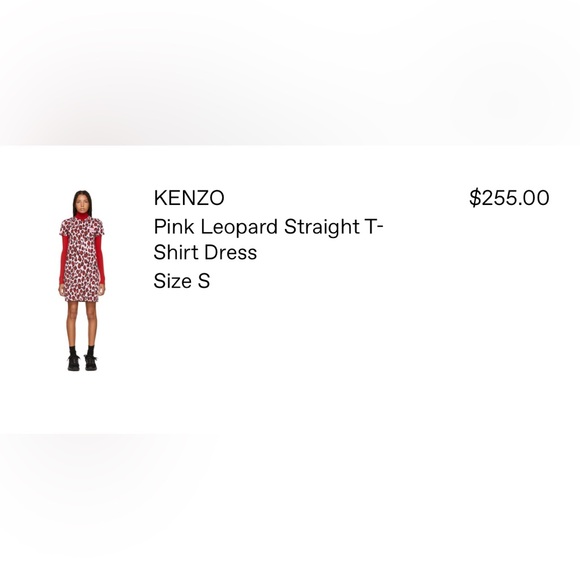 Kenzo Paris Leopard Print T-Shirt Dress - Picture 5 of 5